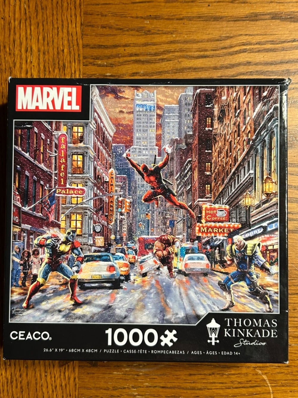 Marvel Thomas Kinkade Spider-Man 1000-Piece Jigsaw Puzzle - Red/Blue